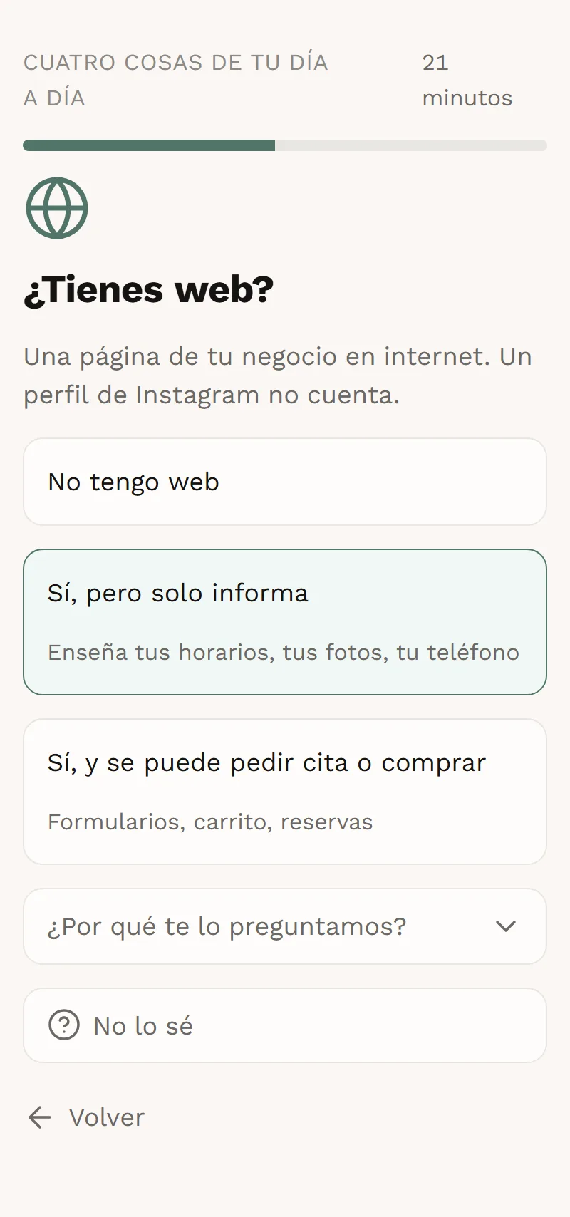 Tu cliente responde preguntas fáciles