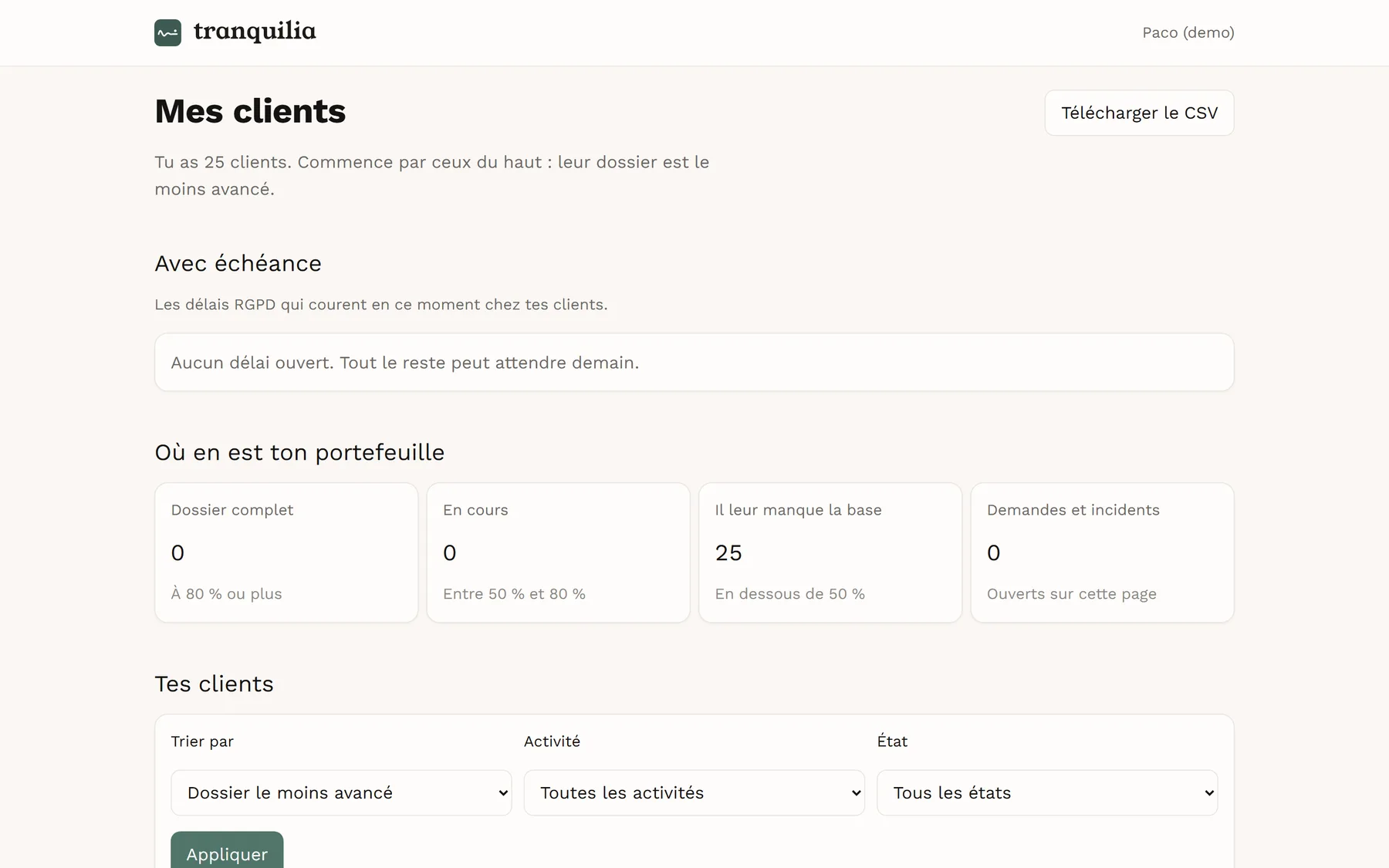 Vous pilotez tout depuis un tableau de bord